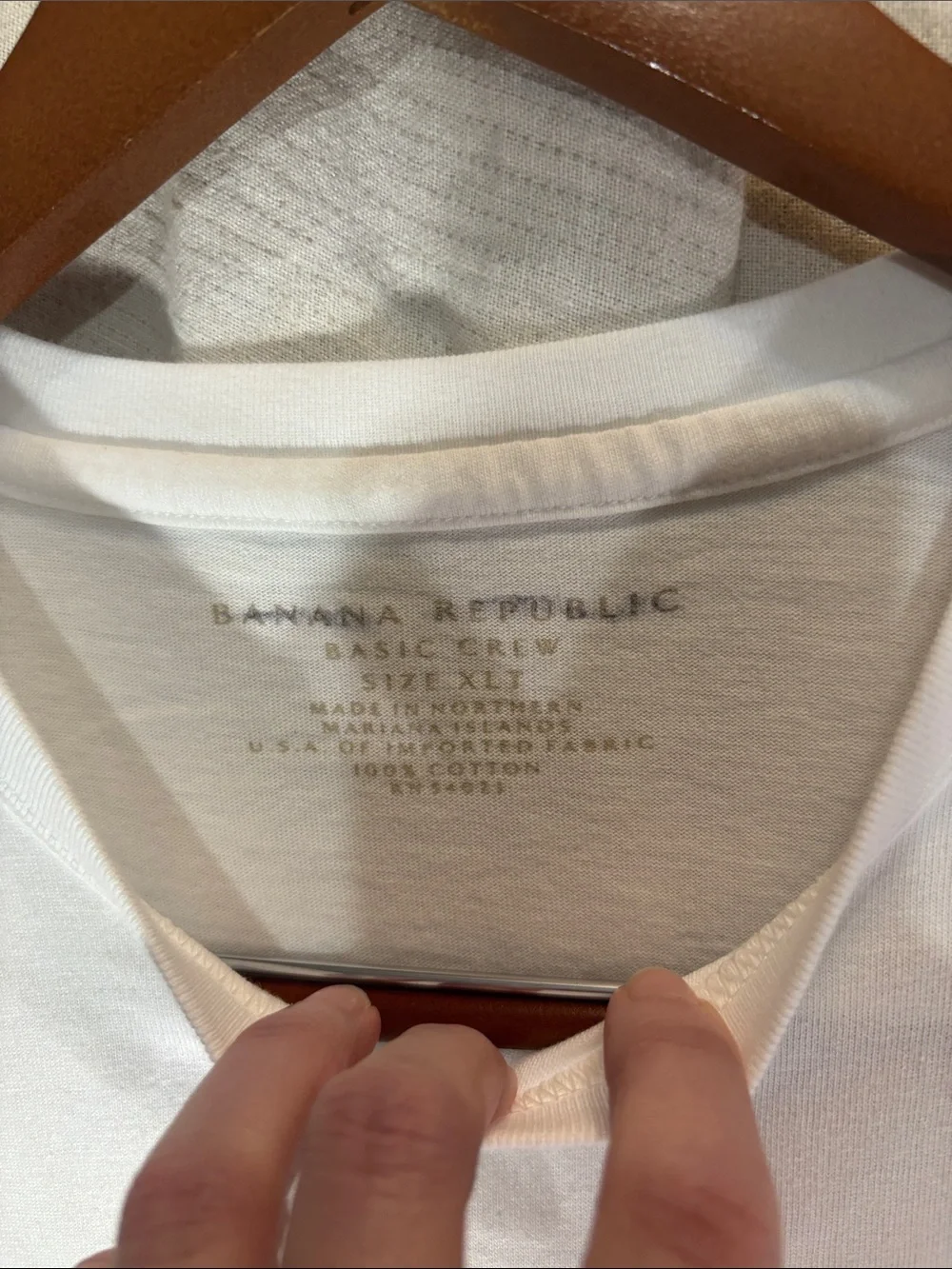 Vintage 90s Banana Republic White Blank Tee 100% Heavyweight Cotton XLT Tall EUC
